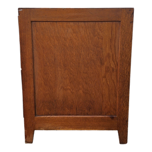 Vintage Oak Wood 2-Drawer Filing Cabinet