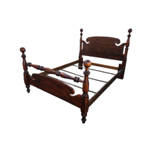 Load image into Gallery viewer, Sold - Vintage Cannonball Bed Adjustable Full To Queen Size Attributed To Ethan Allen