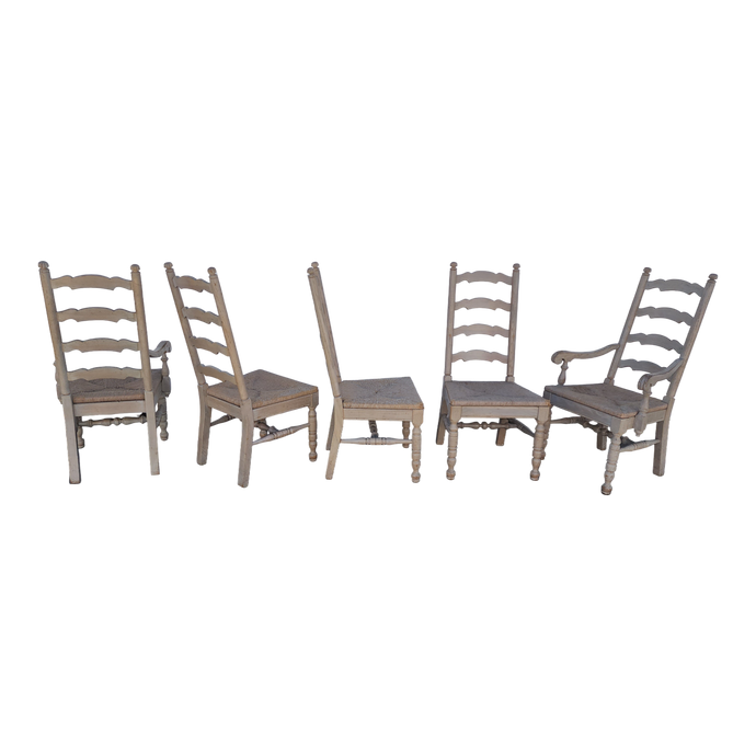 whitewash ladderback dining chairs by american drew - set of 5 at EclecticCollective.com - Main Product Photo