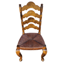 Load image into Gallery viewer, Vintage Ladderback Rush Seat Dining Chairs - Set Of 6