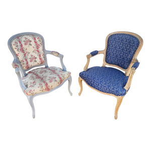 Antique French Louis Xiv Armchairs For Refurbishing - a Pair