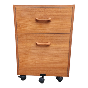 Vintage Mid-Century Modern Danish Modern Style Rolling Modular File Cabinet