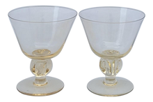 Load image into Gallery viewer, Vintage &quot;Gulli&quot; Champagne Tall Sherbet Glasses in Gold by Siegfried Stahl for Skruff - a Pair