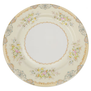 SOLD - Vintage Meito Floral Yellow Decorative Dinner Plate