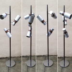 SOLD - Mid-Century Modern Vintage Industrial 3 Light Can Lamp