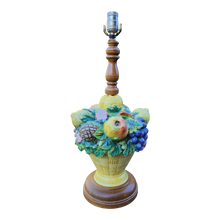 Load image into Gallery viewer, Vintage Majolica Style Ceramic Fruit Basket Table Lamp