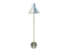 Load image into Gallery viewer, Vintage Gold And Silver Two Tone Space Age Graduated Shade Articulated Gooseneck Floor Lamp