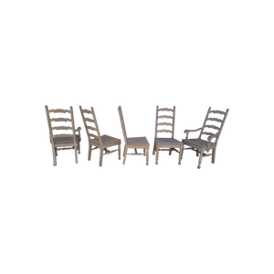 whitewash ladderback dining chairs by american drew - set of 5 - at EclecticCollective.com - Thumbnail