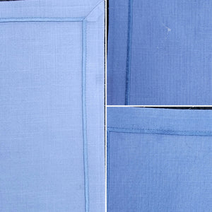 Vintage French Blue Textile Placemats - Set Of 10