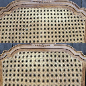 Vintage Neoclassical Woven Cane King Sized Headboard