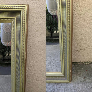 SOLD - Late 20th Century Gold Framed Decorative Rectangular Mirror