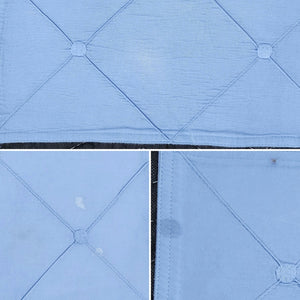Vintage French Blue "quilted" Textile Placemats - A Trio