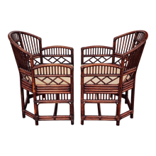 Load image into Gallery viewer, Vintage Bamboo And Woven Cane Armchairs In The Style Of Brighton Pavillion - A Pair