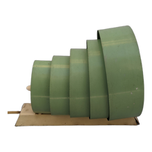Load image into Gallery viewer, Vintage Art Deco Mid Century Modern Tiered Venetian Shade Wall Sconce in Mint Green