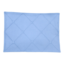 Load image into Gallery viewer, Vintage French Blue &quot;quilted&quot; Textile Placemats - A Trio