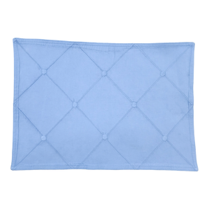 Vintage French Blue "quilted" Textile Placemats - A Trio