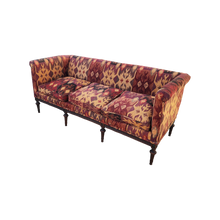 Load image into Gallery viewer, antique french neoclassical revival sofa with faux kilim upholstery - at EclecticCollective.com - Thumbnail