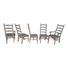 Load image into Gallery viewer, whitewash ladderback dining chairs by american drew - set of 5 at EclecticCollective.com - Main Product Photo