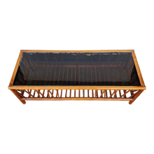 Load image into Gallery viewer, Vintage Rectangular Bent Bamboo Boho Chic Coastal Coffee Table