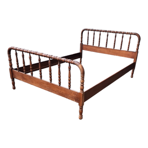 Vintage midcentury Full sized jenny lind bedframe at EclecticCollective.com - Main Product Photo