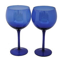 Load image into Gallery viewer, Cobalt Blue Wine Globe Goblets