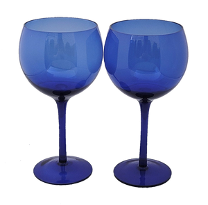Cobalt Blue Wine Globe Goblets