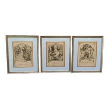 Load image into Gallery viewer, 1960s Victorian Style Valentine Prints, Framed - Set of 3