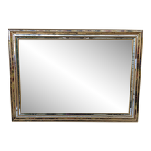 Load image into Gallery viewer, 1970s Large Gold and Faux Mirrored Tortoise Framed Wall Mirror
