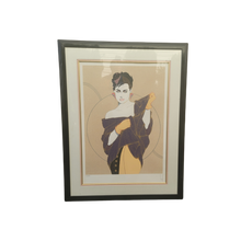 Load image into Gallery viewer, 1980s &quot;Denise&quot; Art Deco Revival Figurative Signed and Numbered Serigraph by Steve Leal, Framed