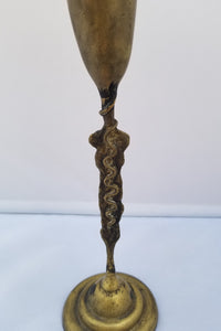 Vintage Brutalist Bronze Decorative Sculptural Goblet