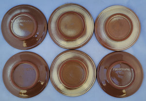 Vintage Frankoma "Mayan Aztec Desert Gold" Bread and Butter B&b Plates - Set of 6