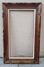 Load image into Gallery viewer, Vintage Dark Brown Wood Arts and Crafts Picture Frame