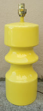 Load image into Gallery viewer, Vintage Yellow Ceramic Mod Table Lamp