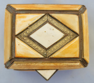 Buy Jewelry Box Berber Moroccan Brass and Bone Mid Century Online in India  