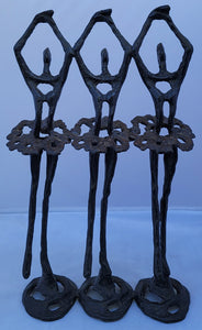 Late 20th Century Brutalist Style Trio of Ballerinas Sculpture