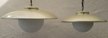 Load image into Gallery viewer, SOLD - Vintage Mid-Century Modern Atomic Ufo Gold Light Fixtures - a Pair