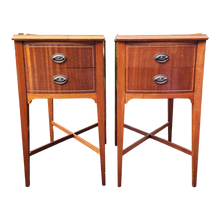 Load image into Gallery viewer, Vintage Federal Style Side Tables With X Base - a Pair