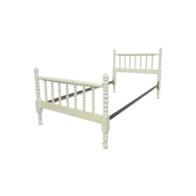 Load image into Gallery viewer, Vintage Off White Jenny Lind Spindle Twin Bed