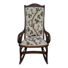 Load image into Gallery viewer, Vintage Rocking Chair With Botanical Print Upholstery
