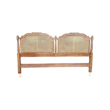 Load image into Gallery viewer, vintage Neoclassical woven cane king sized headboard - at EclecticCollective.com - Thumbnail