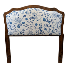 Load image into Gallery viewer, Blue and White Upholstered Twin Headboard