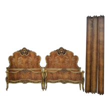 Load image into Gallery viewer, Vintage French Rococo Revival Style Twin Beds - a Pair