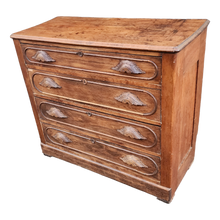 Load image into Gallery viewer, Antique Victorian Dresser With Carved Wood Leaf Motif Handles