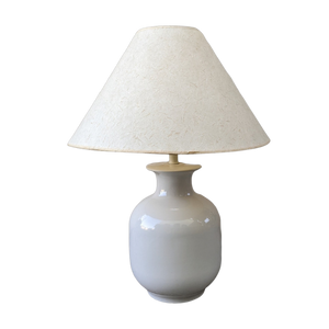 Vintage Organic Postmodern Cream White Table Lamp