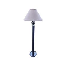 Load image into Gallery viewer, Vintage Postmodern Geometric Floor Lamp in Black, Gunmetal, and Gray With Empire Shade