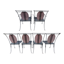 Load image into Gallery viewer, Vintage 90s Outdoor Postmodern Patio Dining Chairs for Refurbishing - Set of 6