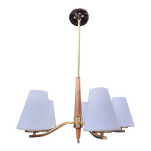 Load image into Gallery viewer, SOLD - Vintage Mid-century Modern 5-arm Light Fixture Chandelier
