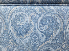 Load image into Gallery viewer, Vintage Upholstered Blue Paisley Twin Headboards - a Pair
