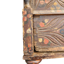 Load image into Gallery viewer, Antique Patinated Painted Wedding Trunk