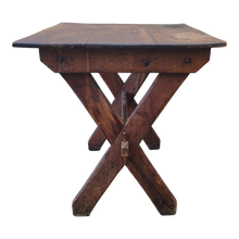Load image into Gallery viewer, Antique Primitive Sawbuck Cooks Tea Table